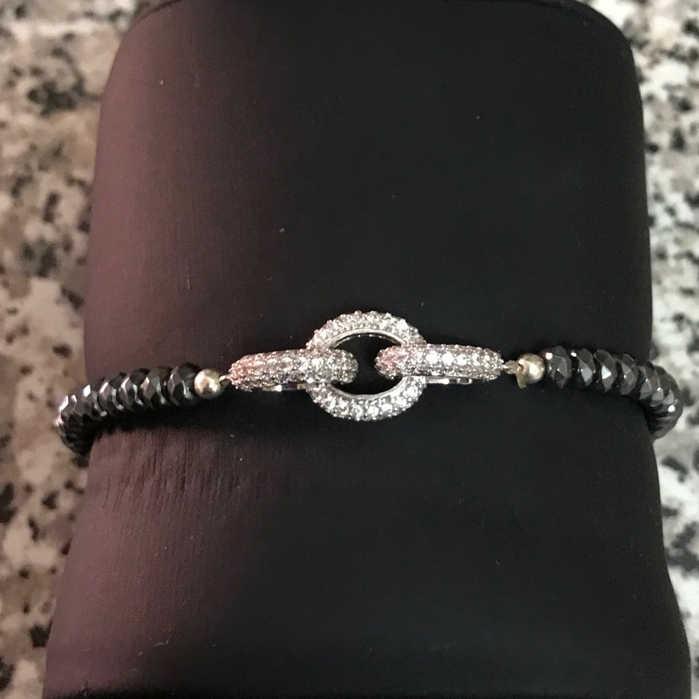 New Stretchy Beaded Bracelet Linked Circles - image 3